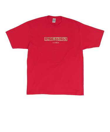 バスケットボールウェア Rise to No.1 in ASIA 日本代表Tシャツ 3Lサイズ OT01-23FW-0007-RED-2XL