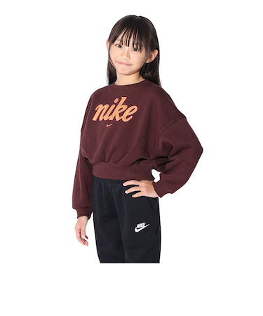 ナイキ（NIKE）ガールズ スポーツウェアGXスター クラブ フリース クルーネック スウェットシャツ FZ5566-652