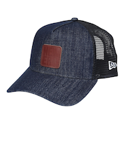 ニューエラ（NEW ERA）9FORTY A-Frame トラッカー Denim Leather Patch キャップ 14307481