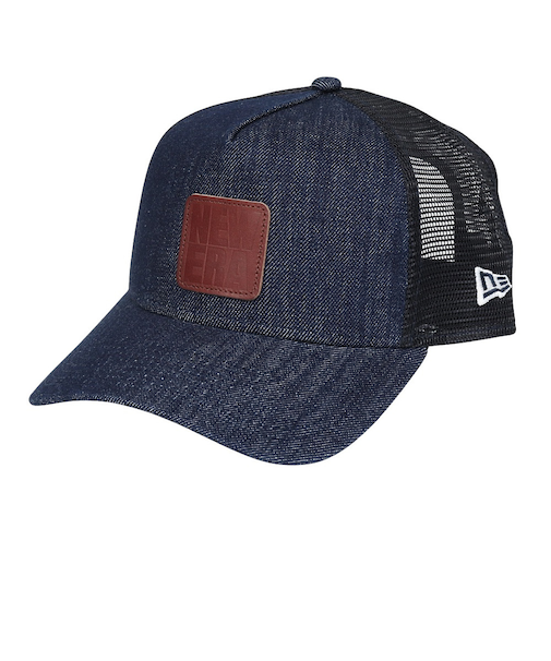 ニューエラ（NEW ERA）9FORTY A-Frame トラッカー Denim Leather Patch キャップ 14307481