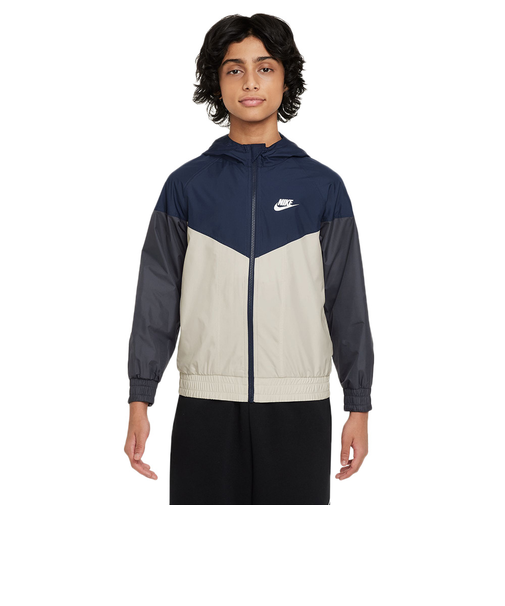ナイキ(NIKE)ウィンドランナー ジュニア フーデッド レペル ジャケット FZ5516-410