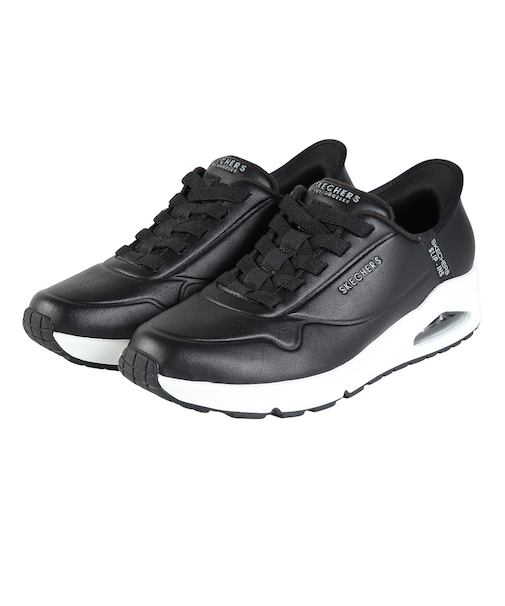 スケッチャーズ（SKECHERS）カジュアルシューズ スリップインズ ウノ イージー エア ブラック 183005-BLK スニーカー ハンズフリー クッショ…