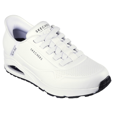 スケッチャーズ（SKECHERS）カジュアルシューズ スリップインズ ウノ イージー エア ホワイト 183005-WHT スニーカー ハンズフリー クッショ…