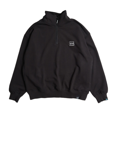 ヤックパック（YAK PAK）バブル 刺繍 ハーフジップ トレーナー 4710003-01 BLK