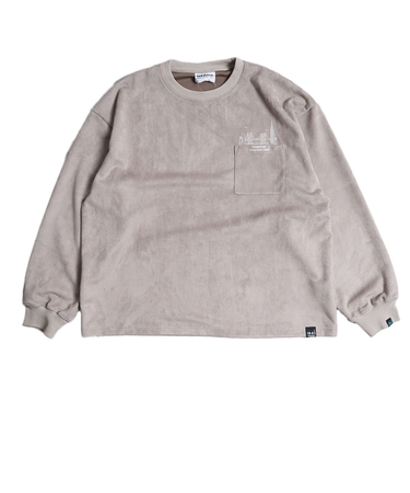 ヤックパック（YAK PAK）フェイクスエード ポケット 長袖 Tシャツ 4710012-03 MGR