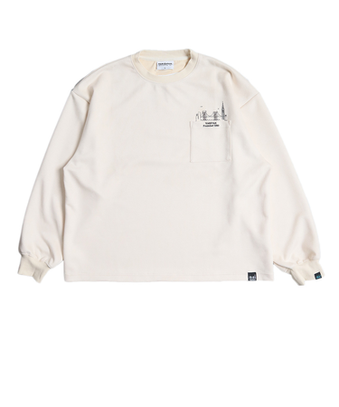 ヤックパック（YAK PAK）フェイクスエード ポケット 長袖 Tシャツ 4710012-05 IVO