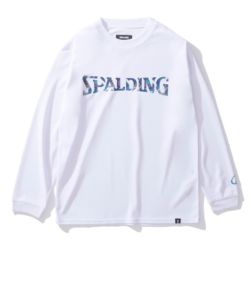 スポルディング（SPALDING）バスケットボールウェア ジュニア 長袖 Tシャツ ジオメトリック ロゴ SJT24157WH