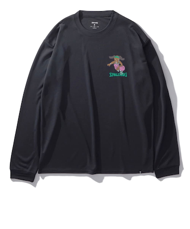 スポルディング（SPALDING）バスケットボールウェア 長袖 Tシャツ ビーグル レッツ プレイ フープス SMT24113BK