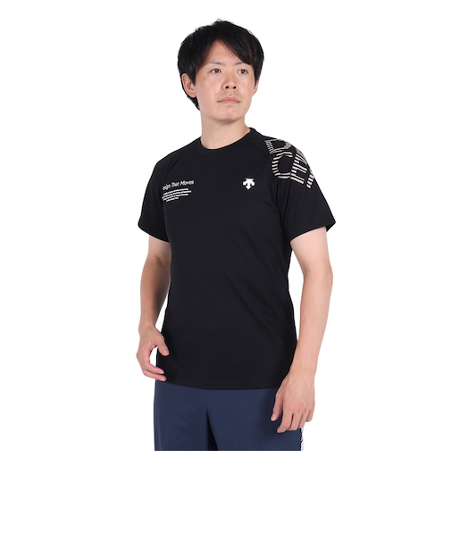 デサント（DESCENTE）バレーボールウェア 半袖シャツ DV4FHTX1UB BKBG