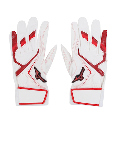 ミズノ（MIZUNO）バッティング用グローブ 野球 両手用 ウィルドライブ レッド 24AW 1EJEA54501