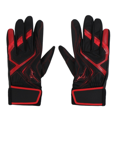ミズノ（MIZUNO）バッティング用グローブ 野球 両手用 ウィルドライブ レッド 24AW 1EJEA54509
