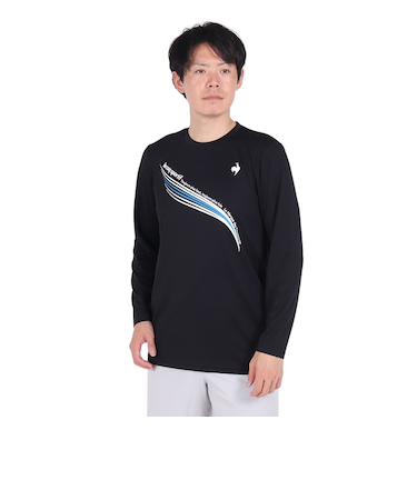 ルコックスポルティフ（lecoqsportif）テニスウェア プラクティス 長袖シャツ ロングスリーブ LN4FLT10M BK00