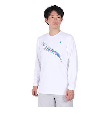 ルコックスポルティフ（lecoqsportif）テニスウェア プラクティス 長袖シャツ ロングスリーブ LN4FLT10M WH00