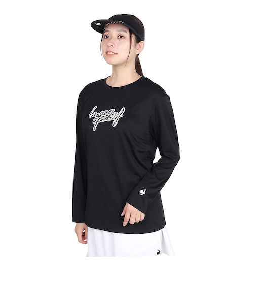 ルコックスポルティフ（lecoqsportif）テニスウェア シンプルロゴ 長袖シャツ ロングスリーブ LN4FLT20L BK00