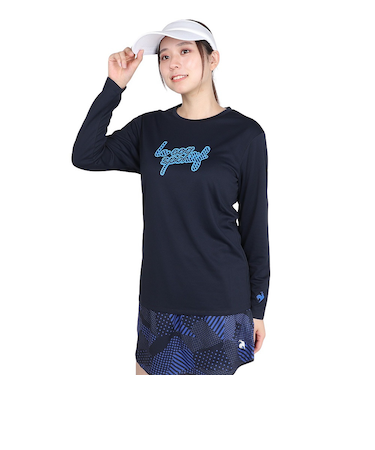 ルコックスポルティフ（lecoqsportif）テニスウェア シンプルロゴ 長袖シャツ ロングスリーブ LN4FLT20L NV00