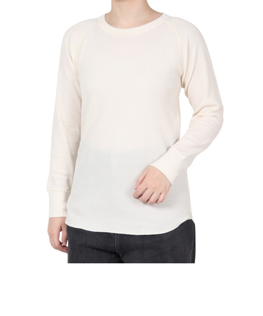 ヘインズ（Hanes）ワッフルクルーネック 長袖 Tシャツ HW4-A501 020