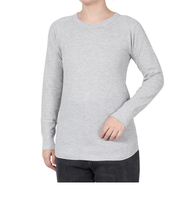 ヘインズ（Hanes）ワッフルクルーネック 長袖 Tシャツ HW4-A501 060