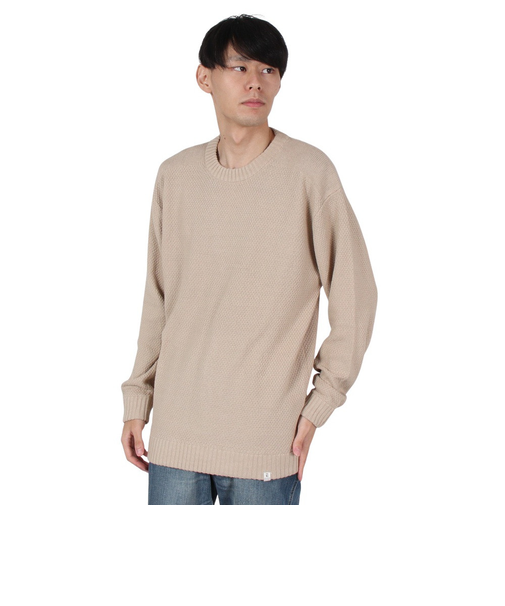 エルケクス(ELKEX)ポップコーン ニット クルーネック セーター EKM4FA0012 BEG