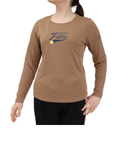 フィラ（FILA）テニスウェア ロゴプリント バックホールメッシュ ロングスリーブTシャツ VL2954-06A