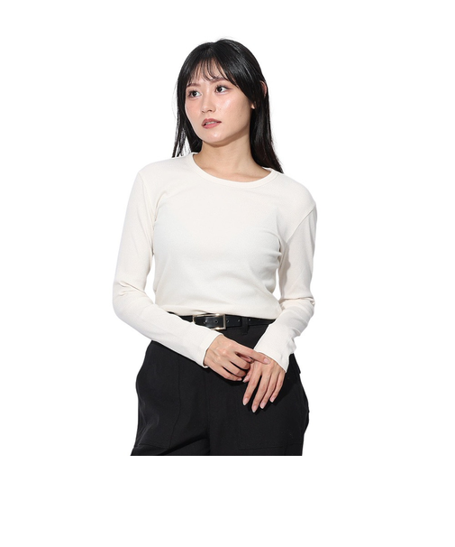 エルケクス（ELKEX）長袖 クルーネックシャツ EKL4FA0019 OWHT
