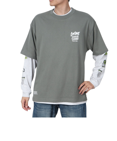 ベンデイビス（BEN DAVIS）長袖シャツ&半袖レイヤードTシャツ 24780035-KHA