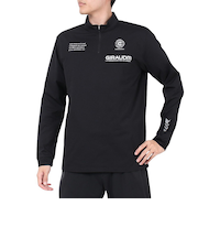 PEACHBRUSHED ハーフジップ スウェットシャツ SW4F0007-TR860-GRSD BLK