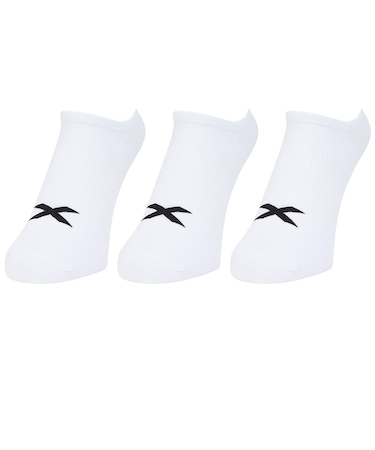 ツー・タイムズ・ユー（2XU）インビジブル ソックス 3足組 UQ6550E-WHT/BLK ホワイト