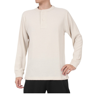 エルケクス（ELKEX）WAFFLE HENREY 長袖シャツ EKM4FA0001 OWHT