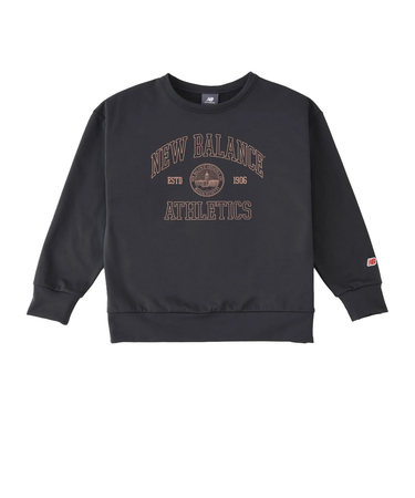 ニューバランス（new balance）吸水速乾 Graphic スウェットクルー 長袖 Tシャツ ABT45504ACK