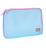 フラッティシアー ポーチ 5166アオ ステーショナリーケース マルチケース メッシュ