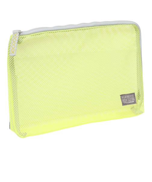 フラッティシアー ポーチ 5166キイロ ステーショナリーケース マルチケース メッシュ