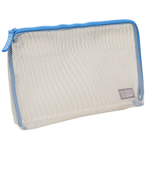 フラッティシアー ポーチ 5166グレー ステーショナリーケース マルチケース メッシュ