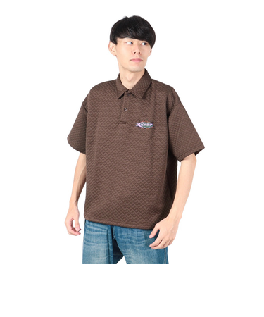 エクストララージ（XLARGE）BARBED WIRE ポロシャツ 101242013003-BROWN