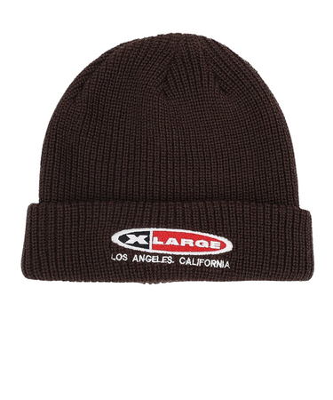 エクストララージ（XLARGE）OVAL EMB.ニットキャップ 101243051004-BROWN
