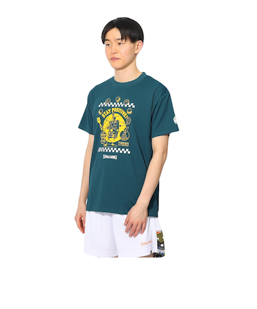 スポルディング（SPALDING）バスケットボールウェア 半袖Tシャツ スポンジ・ボブ フレッシュ オフ ザ グリル SMT24141SSP