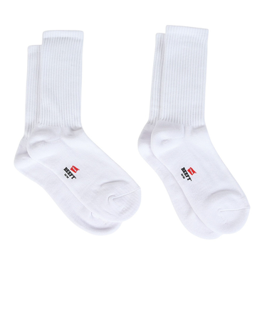 ヘインズ（Hanes）2足組 ビーフィーフルレングスソックス ハーフパイル HMSBW001 010