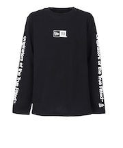 ニューエラ（NEW ERA）ユース 長袖 コットン Tシャツ Originators of the True Fitted ブラック 14325132