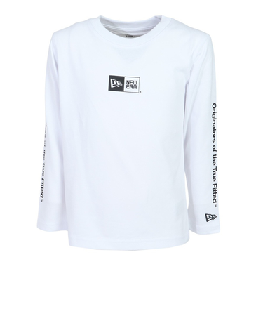 ニューエラ(NEW ERA)ジュニア 長袖 コットン Tシャツ Originators of the True Fitted ホワイト 14325139