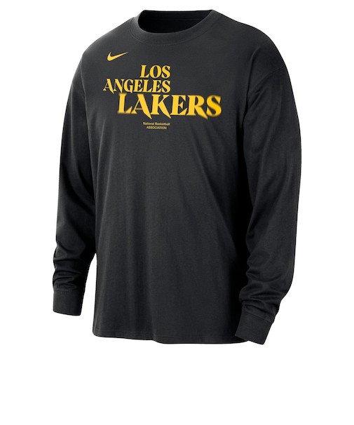 ナイキ（NIKE）バスケットボールウェア NBA レイカーズ Los Angeles Lakers Courtside 長袖 Tシャツ HJ2713-010