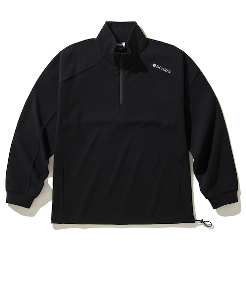 デュアリグ（DUARIG）ポリダンボール ハーフジップ スウェットシャツ 4F0006-TRSW-860HD BLK