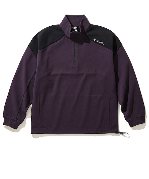 デュアリグ（DUARIG）ポリダンボール ハーフジップ スウェットシャツ 4F0006-TRSW-860HD VIO