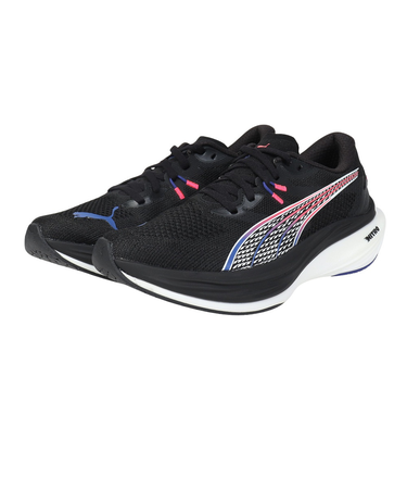プーマ（PUMA）ランニングシューズ  ディヴィエイトニトロ3 ブラック 30970709 スニーカー ジョギング マラソン 安定性 通気性