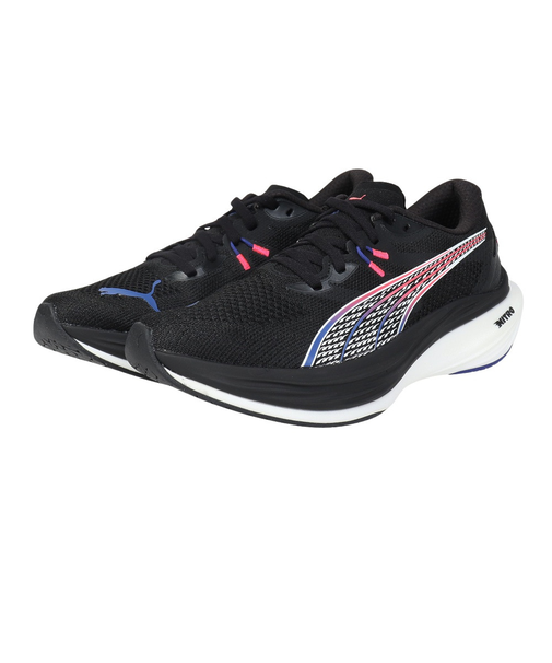 プーマ（PUMA）ランニングシューズ  ディヴィエイトニトロ3 ブラック 30970709 スニーカー ジョギング マラソン 安定性 通気性