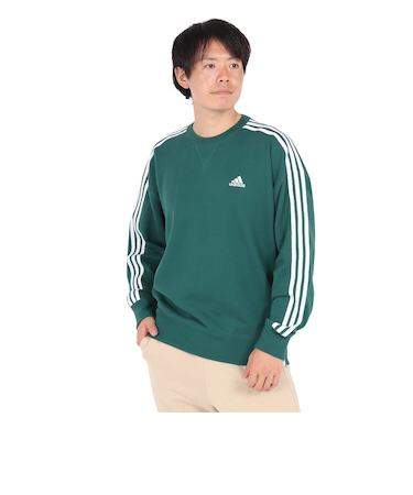 アディダス（adidas）エッセンシャルズ プラス ルーズフィット スリーストライプス フレンチテリー スウェットシャツ KWF01-JH1052
