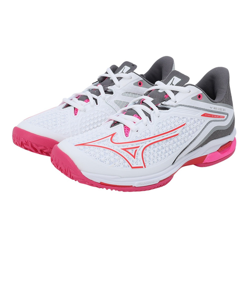 ミズノ（MIZUNO）オムニクレーコート用 テニスシューズ レディース ウエーブエクシードツアー 6 OC 61GB247358