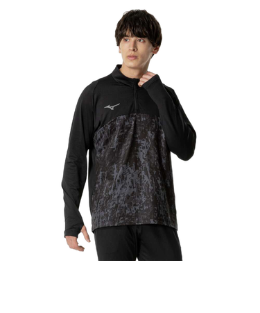 ミズノ（MIZUNO）サッカーウェア ストレッチフリースシャツ ハーフジップ P2MCB51609