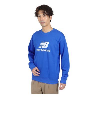 ニューバランス（new balance）Stacked Logo クルーネック スウェットシャツ MT41500BUL
