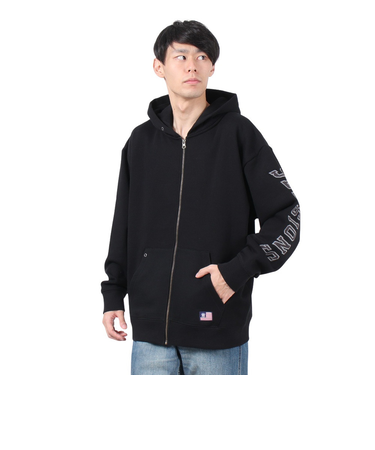 セッションズ（SESSIONS）スリーブ ロゴ ジップ パーカー 247212 BLK