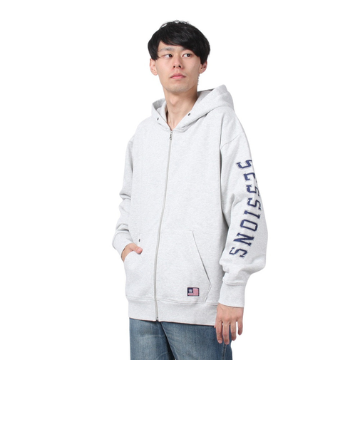 セッションズ（SESSIONS）スリーブ ロゴ ジップ パーカー 247212 IVR