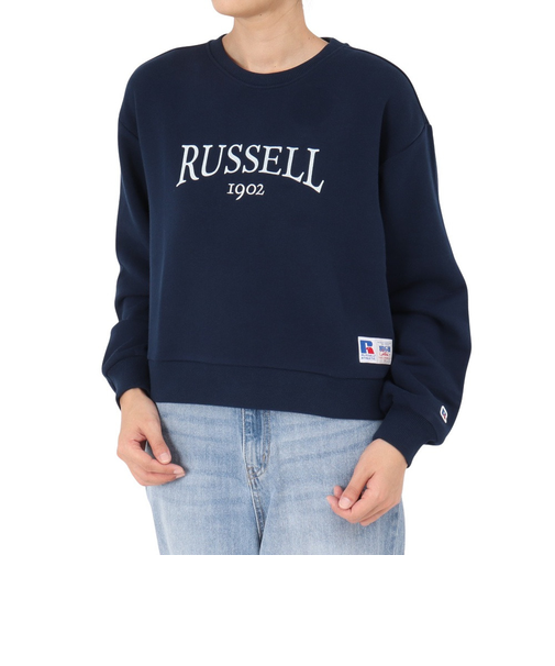 ラッセル（RUSSELL）HighCO ショート丈 カレッジ スウェットシャツ RBL24F1001 NVY